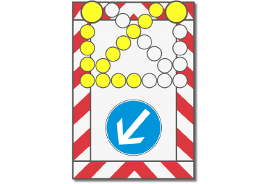 Signalna ploča za označavanje mjesta gdje je prometna traka zatvorena