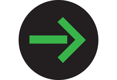 Zeleno svjetlo u obliku strelice ili natpisa