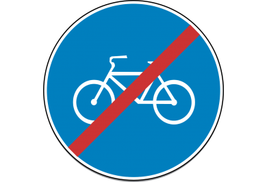Završetak biciklističke trake ili staze