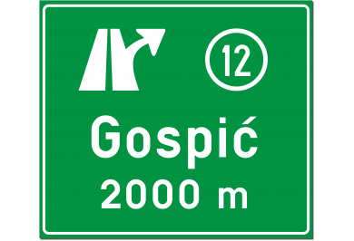 Predputokaz za izlaz s autoceste ili brze ceste s oznakom izlaza